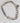 Dolce &amp; Gabbana Silver Tone Chain Lobster Clasp Logo Gray Pearls Bracelet