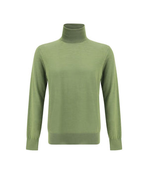 Saint Laurent Green Wool Turtleneck