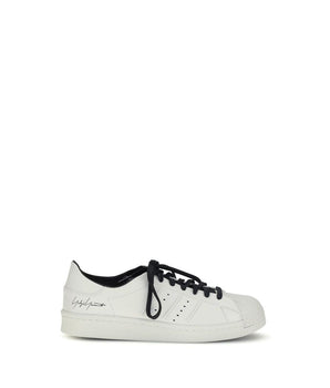 Y-3 White Calf Leather Bos Taurus Low Sneakers