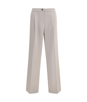 Cruna Beige Polyester Casual Pants