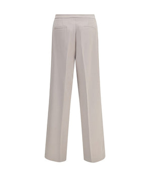 Cruna Beige Polyester Casual Pants