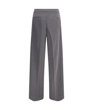 Cruna Gray Polyester Casual Pants