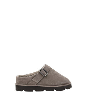 Brunello Cucinelli Gray Calf Leather Bos Taurus Clogs