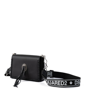 Dsquared² Black Leather Crossbody Bag