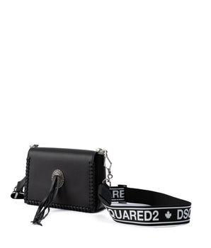 Dsquared² Black Leather Crossbody Bag