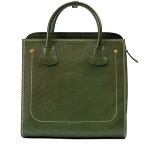 Dsquared² Green Leather Tote Bag