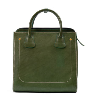 Dsquared² Green Leather Tote Bag