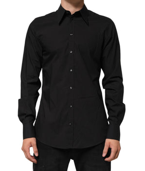 Dolce &amp; Gabbana Black Martini Slim Fit Dress Shirt Men's Formal Shirt