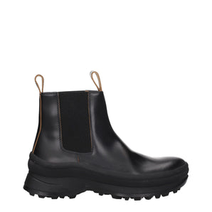 Jil Sander Black Leather Ankle Boots