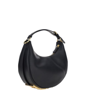 Fendi Black Calf Leather Bos Taurus Shoulder Bag