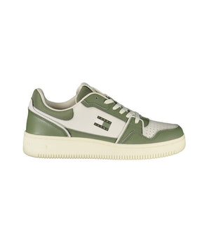 Tommy Hilfiger Green Leather Men Sneaker
