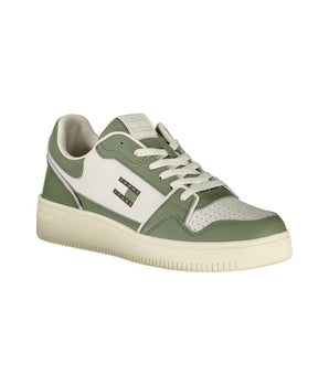 Tommy Hilfiger Green Leather Men Sneaker