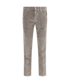 Jacob Cohen Gray Cotton Casual Pants