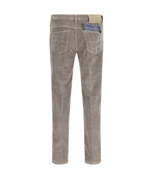 Jacob Cohen Gray Cotton Casual Pants