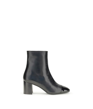 Carel Paris Black Leather Ankle Boots