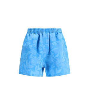 Balenciaga Blue Viscose Bermuda Shorts