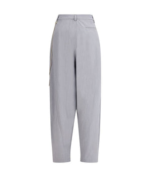 Darkpark Gray Polyester Casual Pants