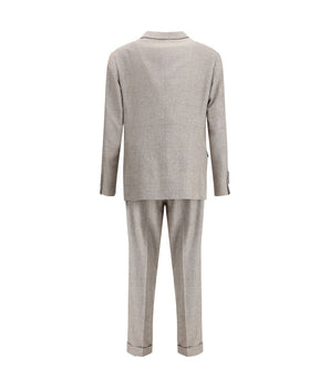 Brunello Cucinelli Beige Silk Two-Piece Suit