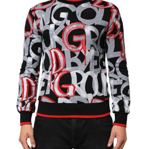 Dolce & Gabbana Multicolor Logo Monogram Crew Neck Sweater