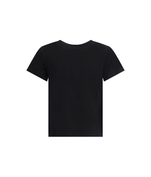 PINKO Black Cotton T-Shirt