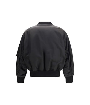 Saint Laurent black polyamide bomber jacket