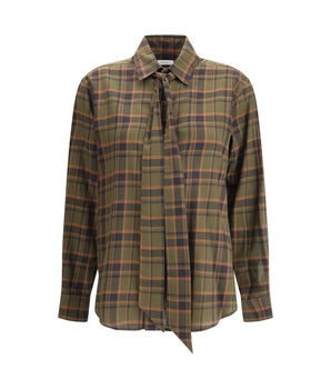 Saint Laurent Green Cotton Pattern Shirt