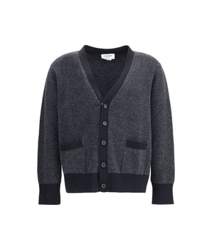 Thom Browne Black Fleece Wool Cardigan