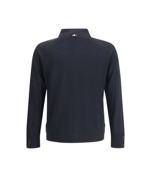 Thom Browne Black Fleece Wool Sweatshirt