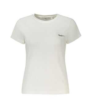 Pepe Jeans White Cotton Women T-Shirt