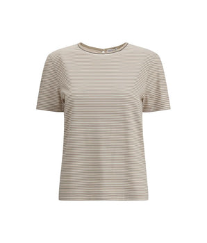 Brunello Cucinelli Beige Cotton T-Shirt