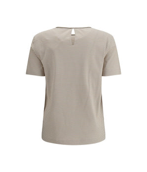 Brunello Cucinelli Beige Cotton T-Shirt