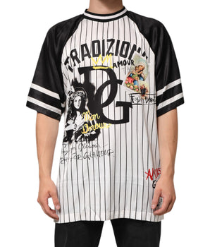 Dolce &amp; Gabbana Tradizione Graffiti Print Oversized Men T-Shirt