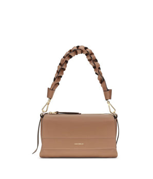 Coccinelle Beige Calf Leather Bos Taurus Shoulder Bag