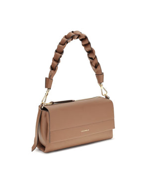 Coccinelle Beige Calf Leather Bos Taurus Shoulder Bag