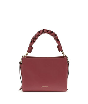 Coccinelle Bordeaux Calf Leather Bos Taurus Shoulder Bag