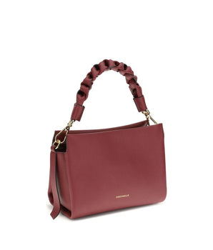 Coccinelle Bordeaux Calf Leather Bos Taurus Shoulder Bag