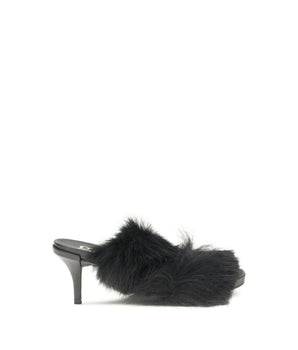 Pedro García Black Leather Stiletto Heel Sandals