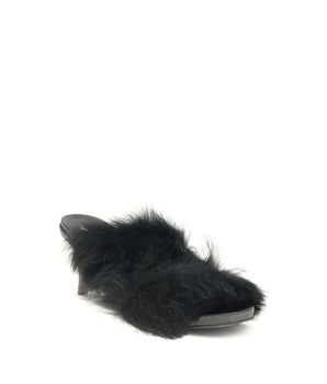 Pedro García Black Leather Stiletto Heel Sandals