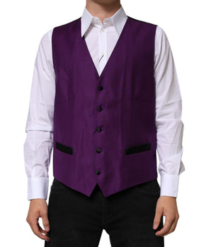 Dolce &amp; Gabbana Purple Wool Dress Formal Wax Dress