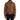 Dolce & Gabbana Brown Leather Fur Button Biker Coat Jacket