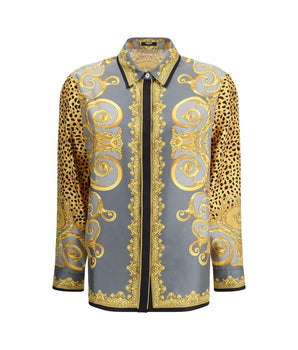 Versace Multicolor Silk Pattern Shirt