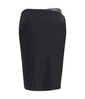 Versace Black Viscose Midi Skirt