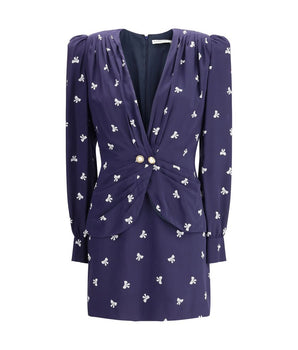 Alessandra Rich Blue Silk Casual Dress