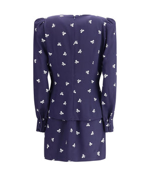 Alessandra Rich Blue Silk Casual Dress