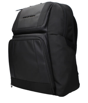 Piquadro Black Nylon Backpack