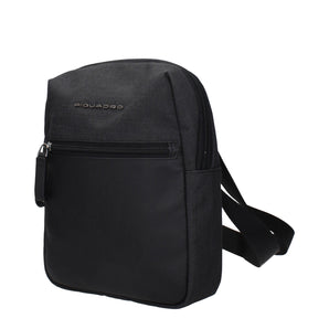 Piquadro Black Fabric Crossbody Bags
