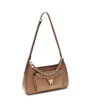 Coccinelle Beige Calf Leather Bos Taurus Shoulder Bag