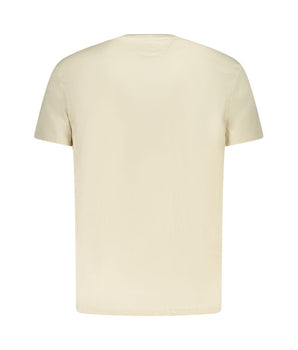 Tommy Hilfiger Beige Cotton Men T-Shirt