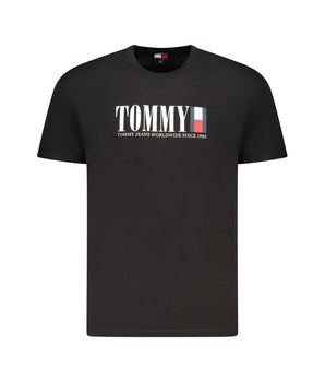 Tommy Hilfiger Black Cotton Men T-Shirt