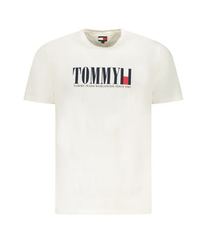 Tommy Hilfiger White Cotton Men T-Shirt